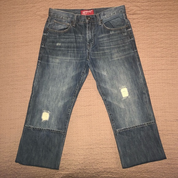 Arizona Jean Company Jeans Arizona Mens Distressed Slim Straight Jeans Poshmark